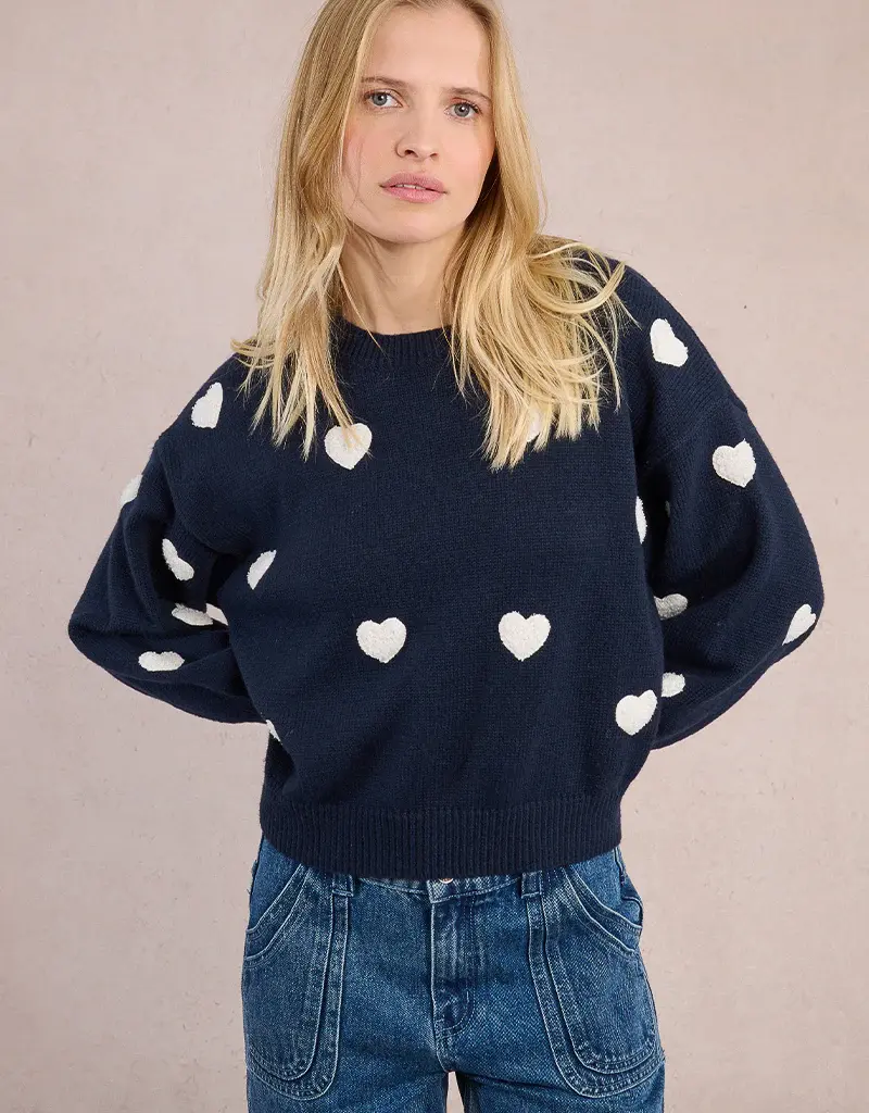 Molly Bracken Navy Heart Sweater