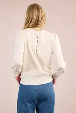 Molly Bracken Satin Bow Knit Sweater