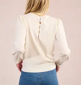 Molly Bracken Satin Bow Knit Sweater