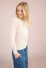 Molly Bracken Satin Bow Knit Sweater