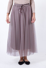 Angela Mara Drawstring Double Layer Skirt