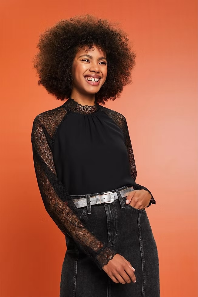 The Lace Sleeve Blouse - Salt and Lime Cloth Bar