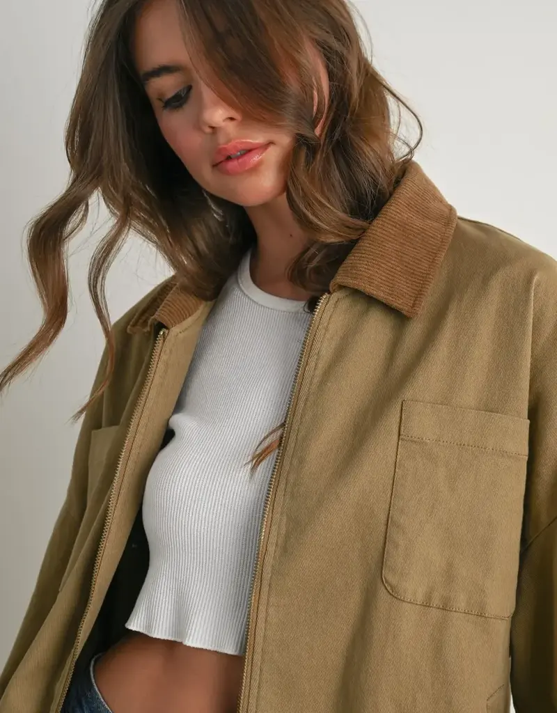 Buttermelon Cord Collar Jacket