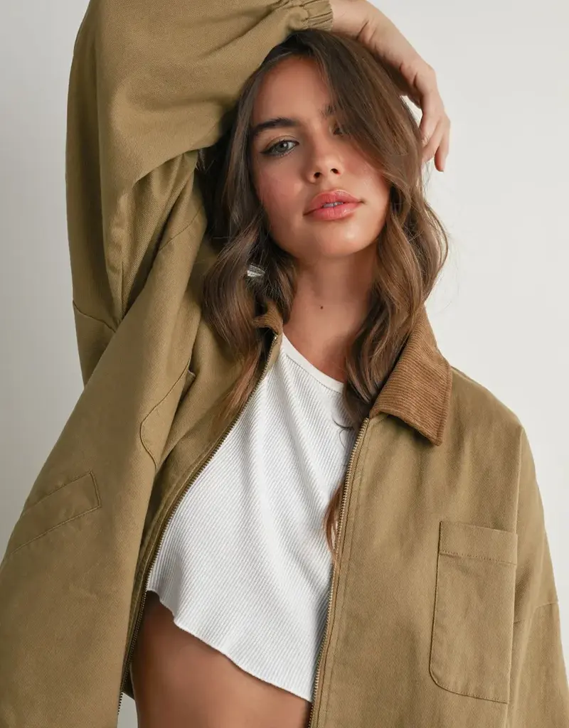 Buttermelon Cord Collar Jacket