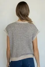 Things Between Striped Piper Vest Cardigan