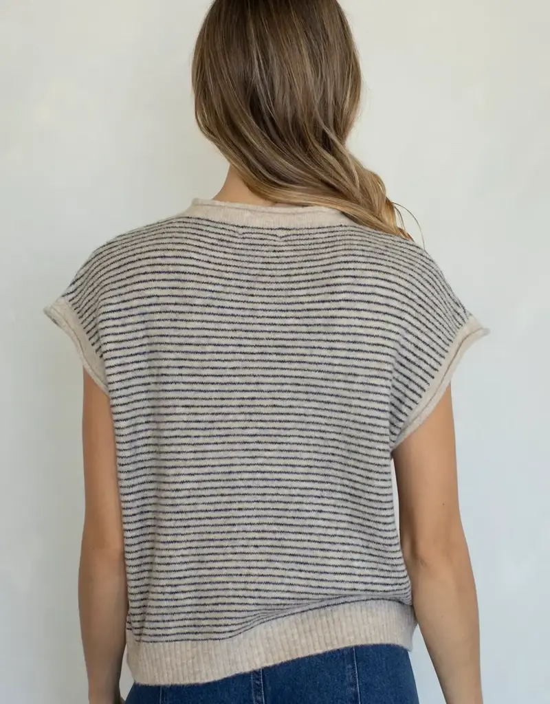 Things Between Striped Piper Vest Cardigan