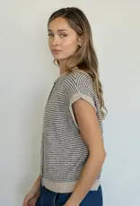 Things Between Striped Piper Vest Cardigan