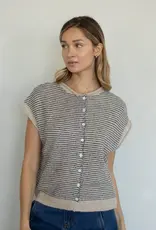 Things Between Striped Piper Vest Cardigan