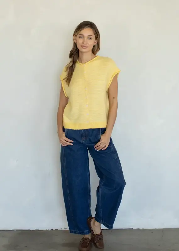 Things Between Striped Piper Vest Cardigan