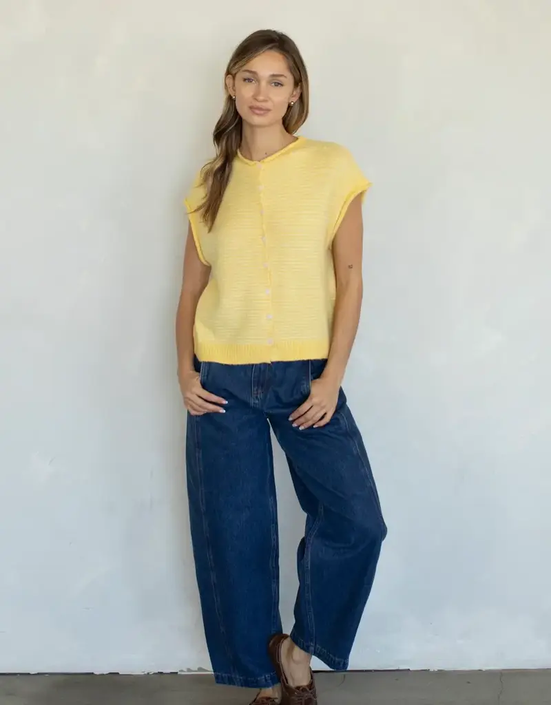 Things Between Striped Piper Vest Cardigan