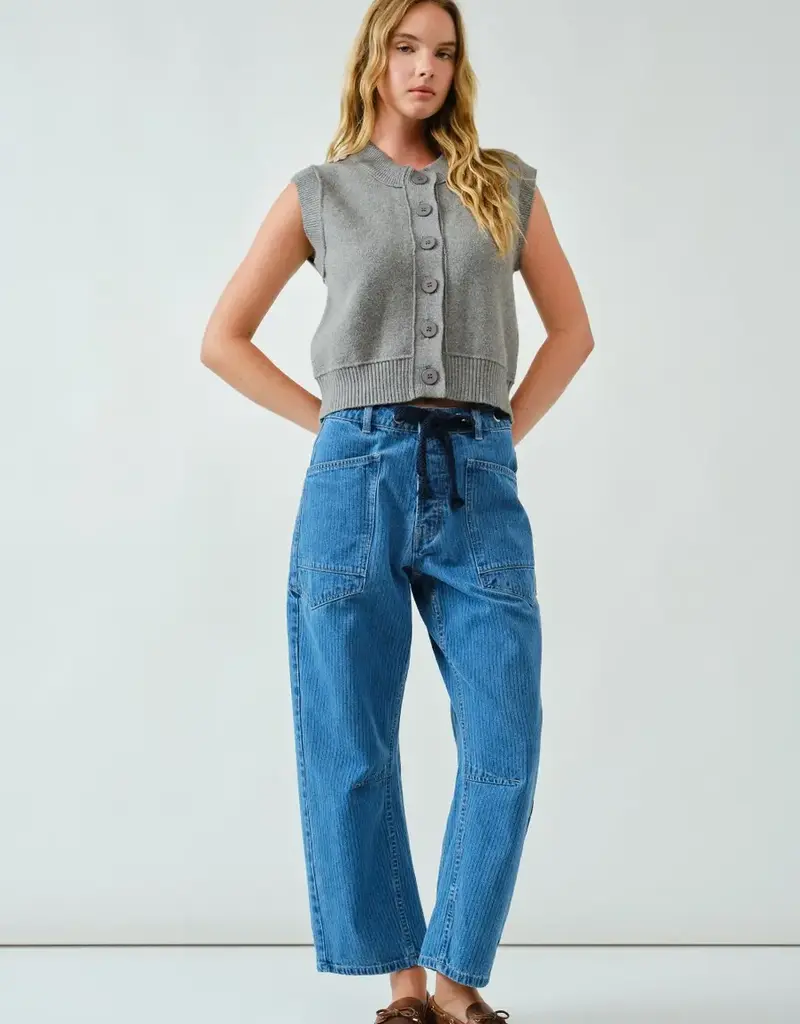 Aaron & Amber Eyelet Barrel Jeans
