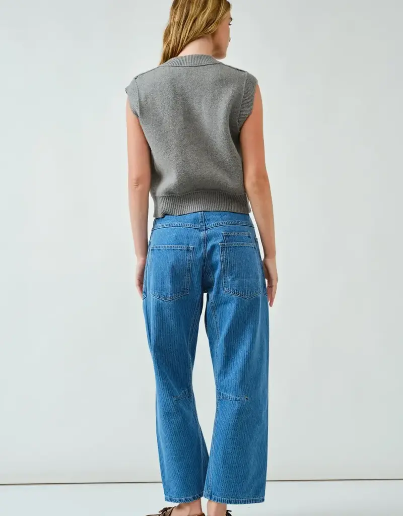 Aaron & Amber Eyelet Barrel Jeans