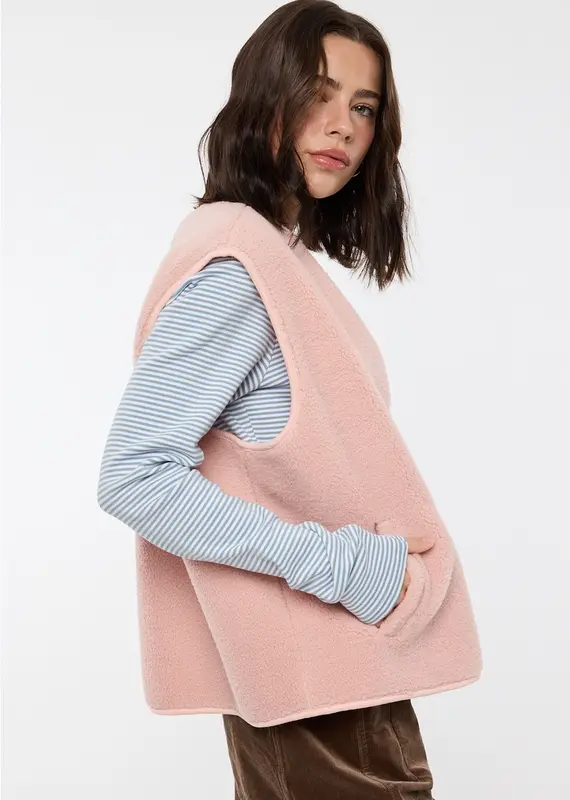 Wishlist Pink Sherpa Vest