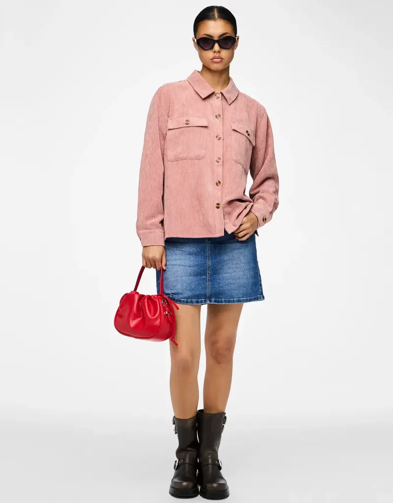 Pieces Effi Long Sleeve Corduroy Shirt