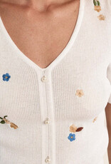 Molly Bracken Sienna Bloom Short Sleeve Sweater