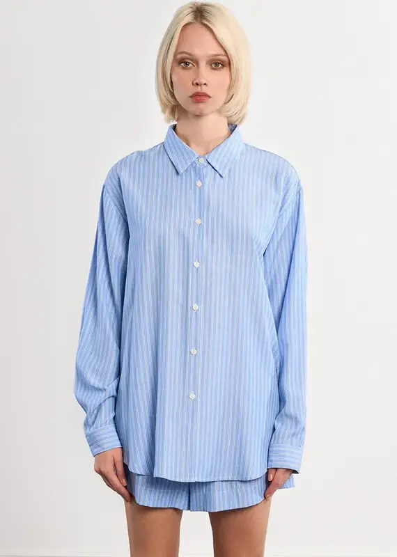 Molly Bracken Oversized Striped Shirt