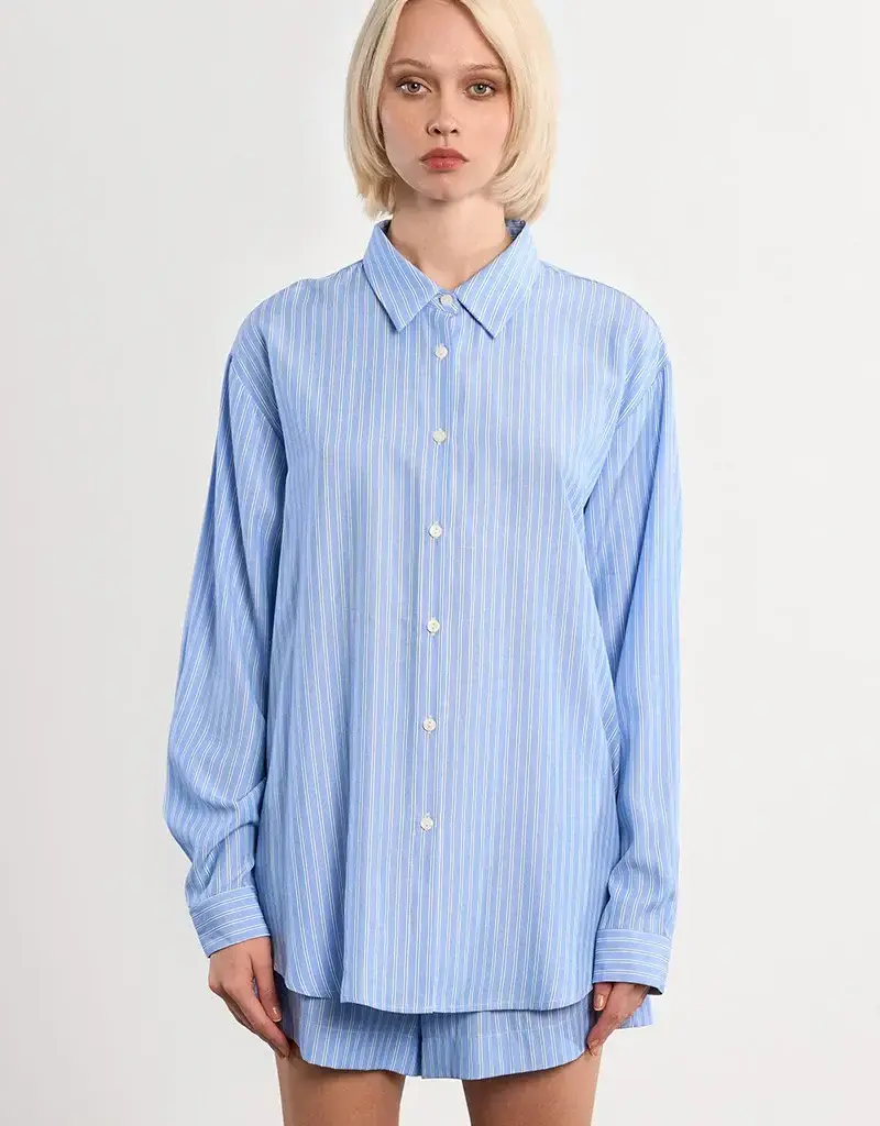 Molly Bracken Oversized Striped Shirt