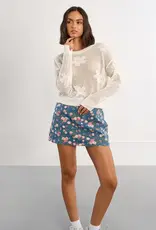Molly Bracken Floral Fine Knit Sweater