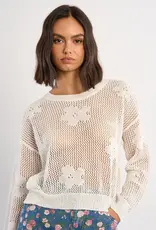 Molly Bracken Floral Fine Knit Sweater