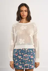 Molly Bracken Floral Fine Knit Sweater