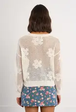 Molly Bracken Floral Fine Knit Sweater