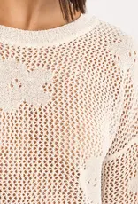 Molly Bracken Floral Fine Knit Sweater