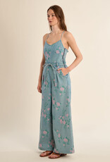 Molly Bracken Floral Denim Jumpsuit
