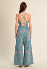 Molly Bracken Floral Denim Jumpsuit