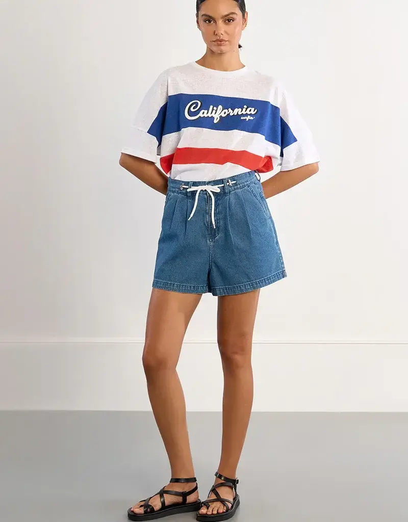 Molly Bracken Drawstring Denim Shorts
