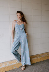 Molly Bracken Floral Denim Jumpsuit