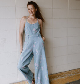 Molly Bracken Floral Denim Jumpsuit