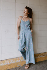 Molly Bracken Floral Denim Jumpsuit