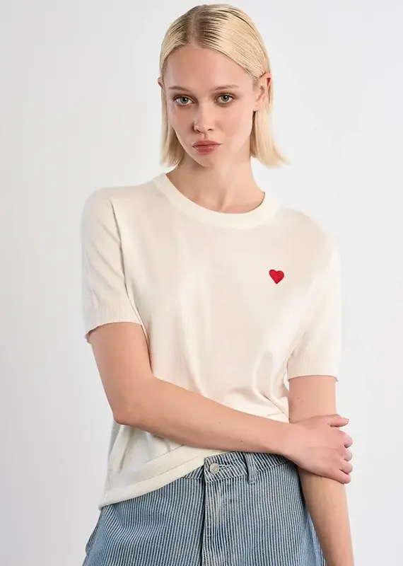 Molly Bracken Knitted Heart Tee