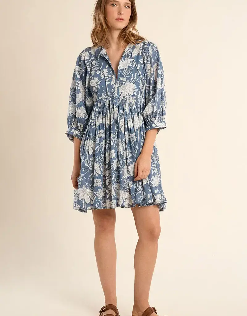 Molly Bracken Diviya Blue Print Dress