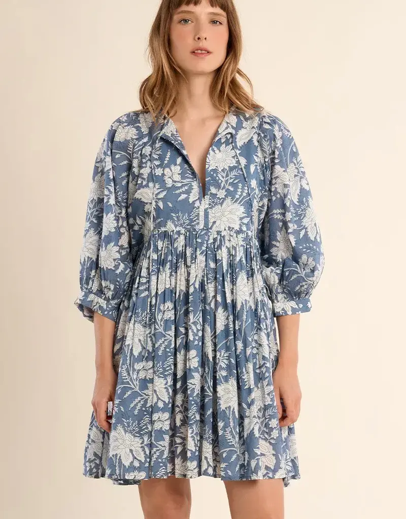 Molly Bracken Diviya Blue Print Dress