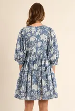 Molly Bracken Diviya Blue Print Dress
