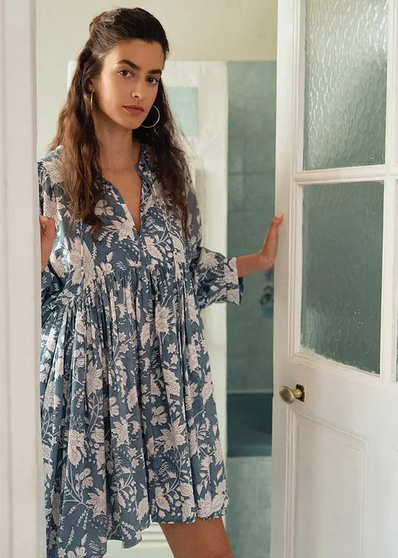 Molly Bracken Diviya Blue Print Dress