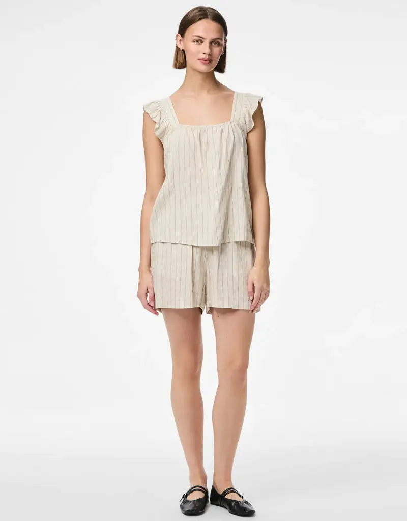 Pieces Pia Ruffle Sleeve Top