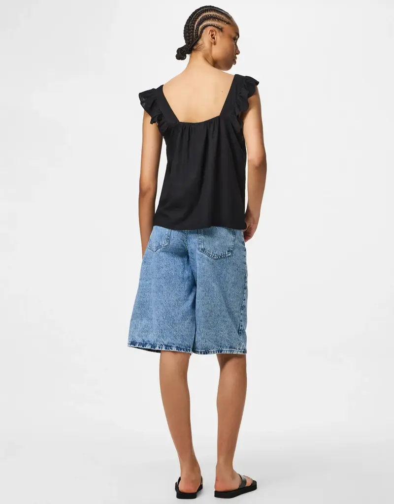 Pieces Pia Ruffle Sleeve Top