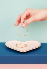 Willows Box & Co Heart Shaped Dish - Pink & Gold