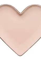 Willows Box & Co Heart Shaped Dish - Pink & Gold