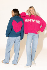 Lyla & Lux Lillian Hand Knit Heart Cardi