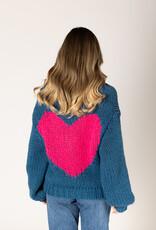 Lyla & Lux Lillian Hand Knit Heart Cardi