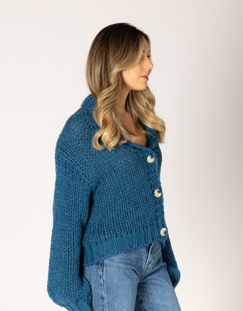Lyla & Lux Lillian Hand Knit Heart Cardi
