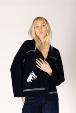 Lyla & Lux Fair Isle Horse Print Cardi