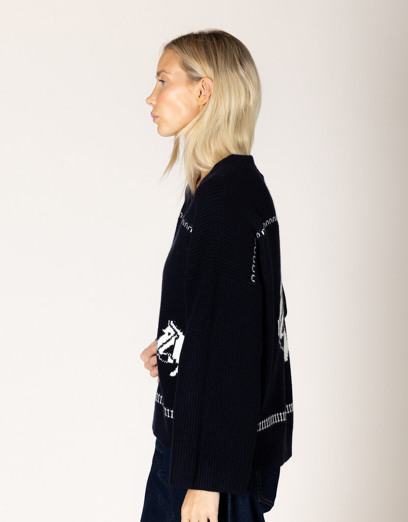 Lyla & Lux Fair Isle Horse Print Cardi