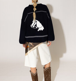 Lyla & Lux Fair Isle Horse Print Cardi