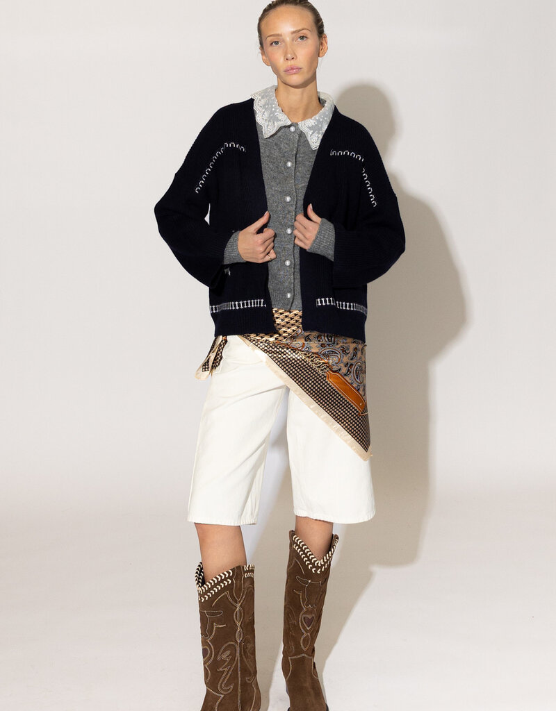 Lyla & Lux Fair Isle Horse Print Cardi