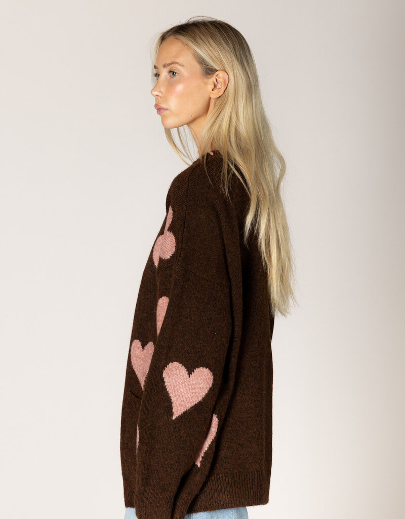 Lyla & Lux Elska Heart Open Cardi