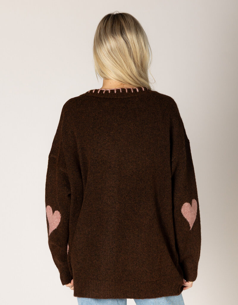 Lyla & Lux Elska Heart Open Cardi